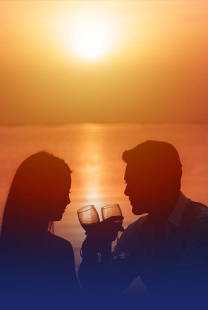 Paquetes vacacionales cena romántica frente al mar