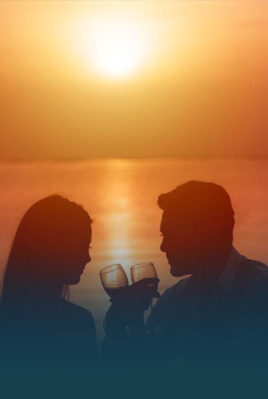 Paquetes vacacionales cena romantica frente al mar